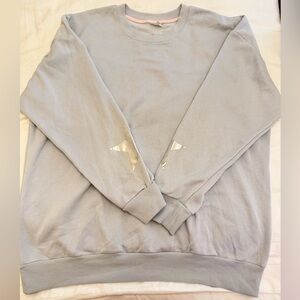 Selfie by Self Esteem Blue Opal Silver Star Sleeve Sweatshirt XL NWT